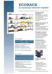 Rayonnages tubulaires réglables Ecorack (2/4)