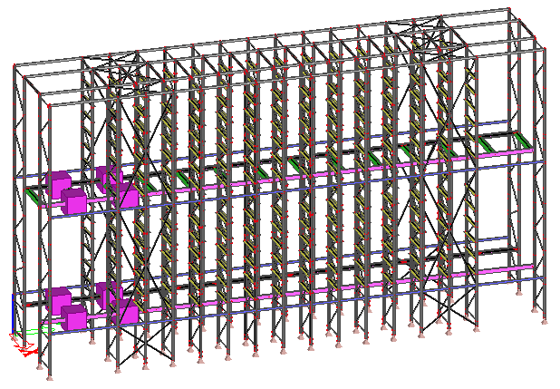 Structure de rayonnage en 3D